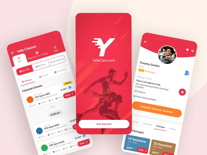 Grocery delivery app screens with product and account details