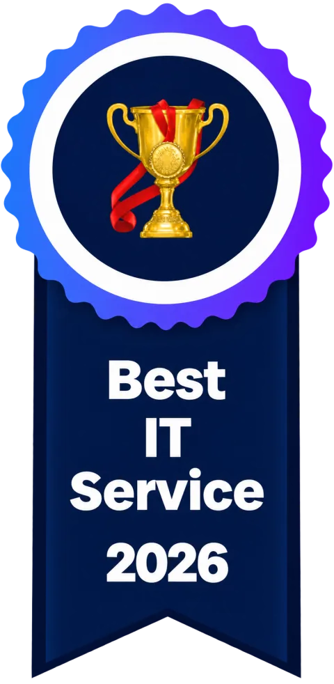 Badge reading Best IT Service 2026